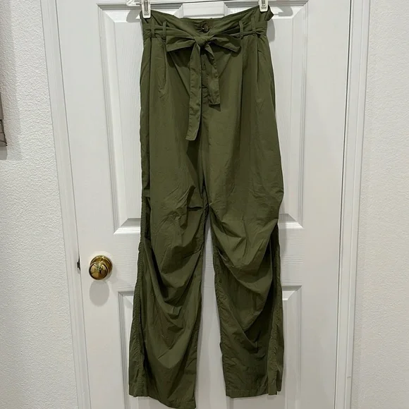 Windbreaker Baggy Olive Green Know One Cares Pants - Picture 2 of 6